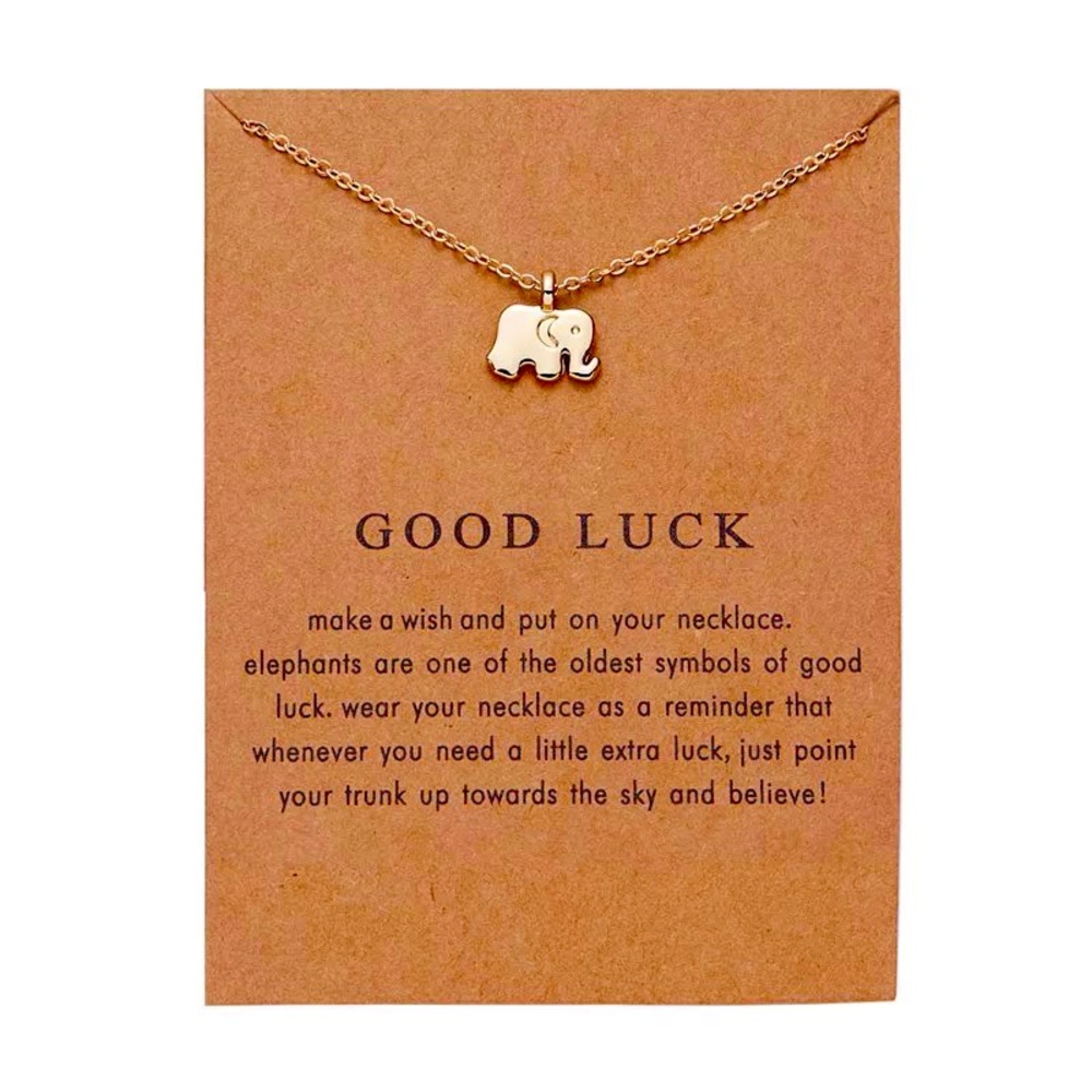 Gold Good Luck Elephant Gold Necklace